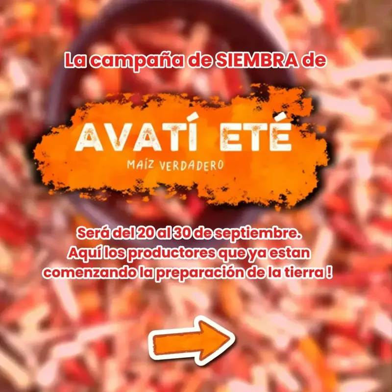 Anuncio original de la campaña de siembra del 20 al 30 de septiembre